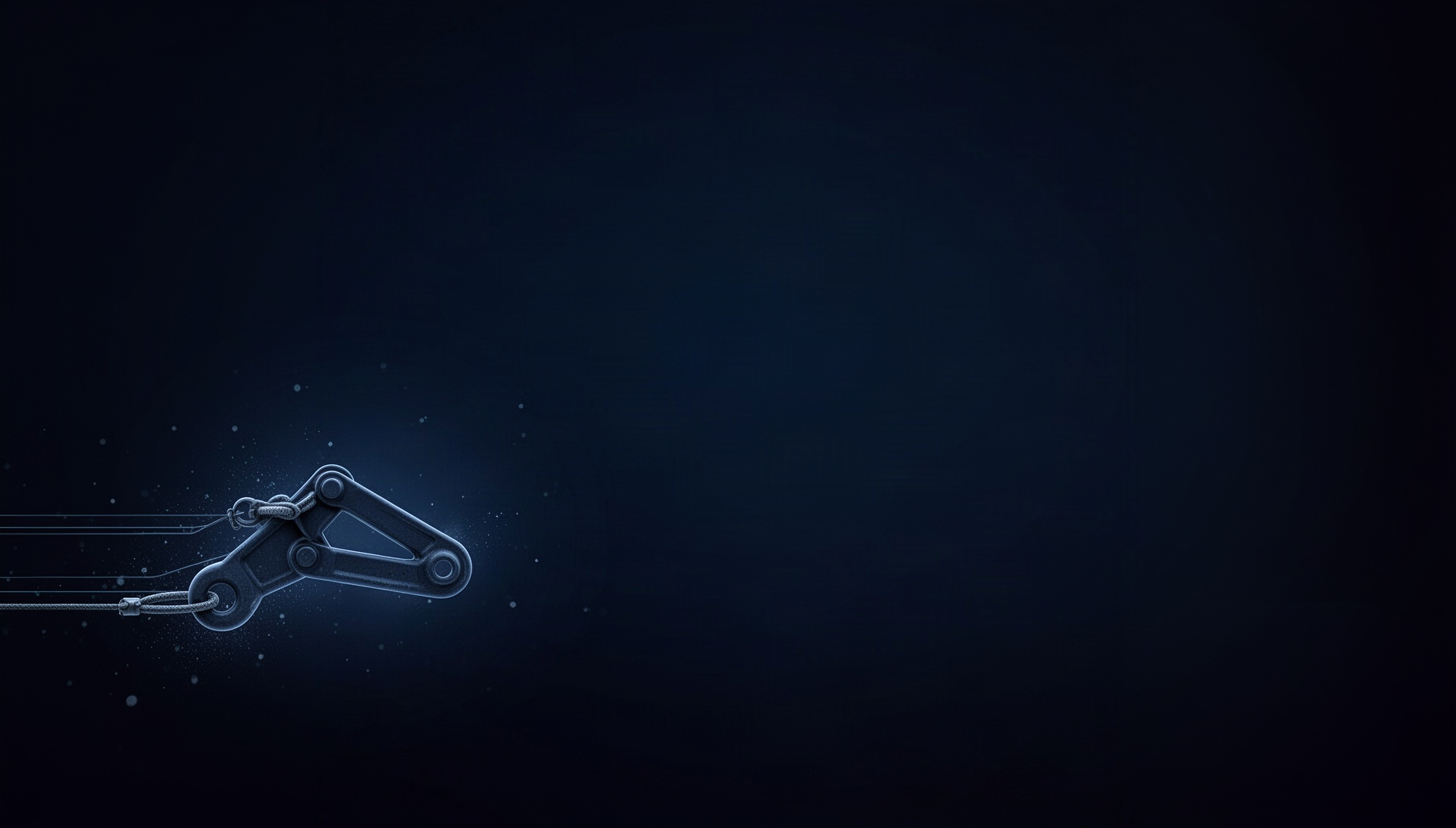 Shipping PowerPoint background with a mooring arm in opposite corners, deep navy