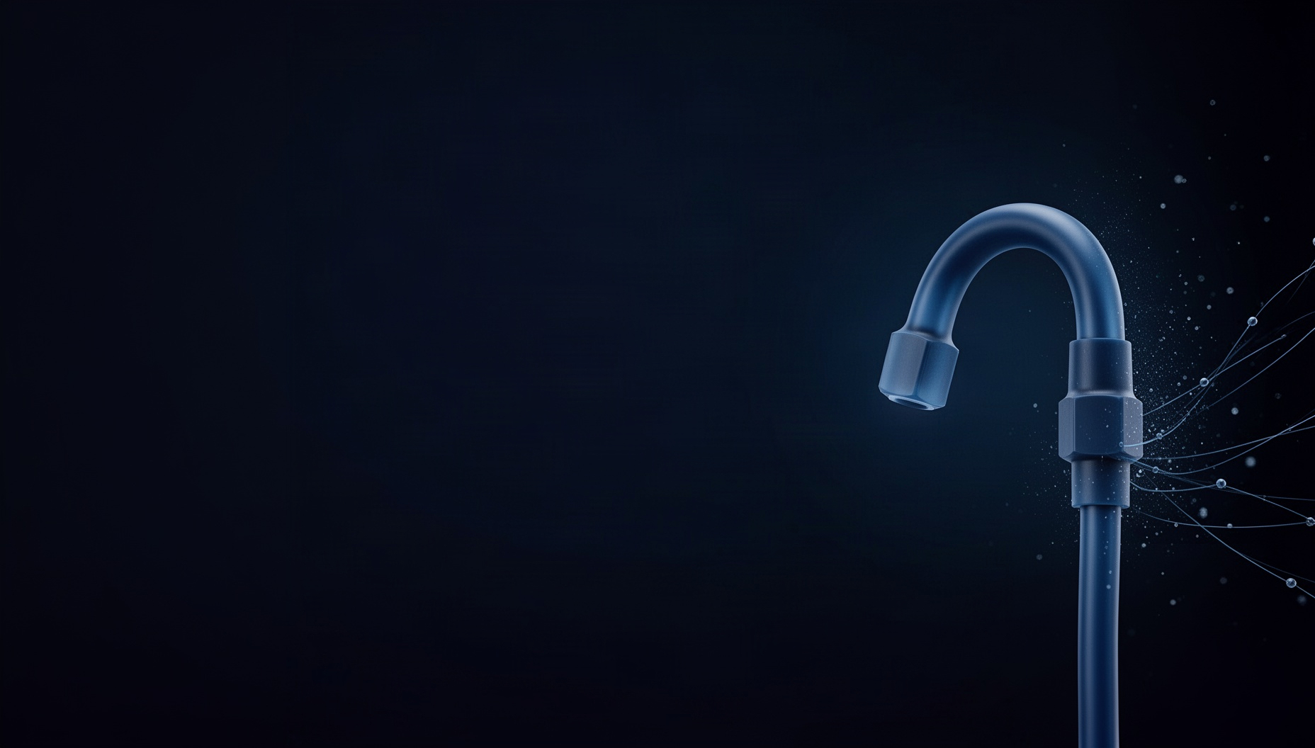 Heart background for slides with a holographic pressure line on the right edge, deep navy