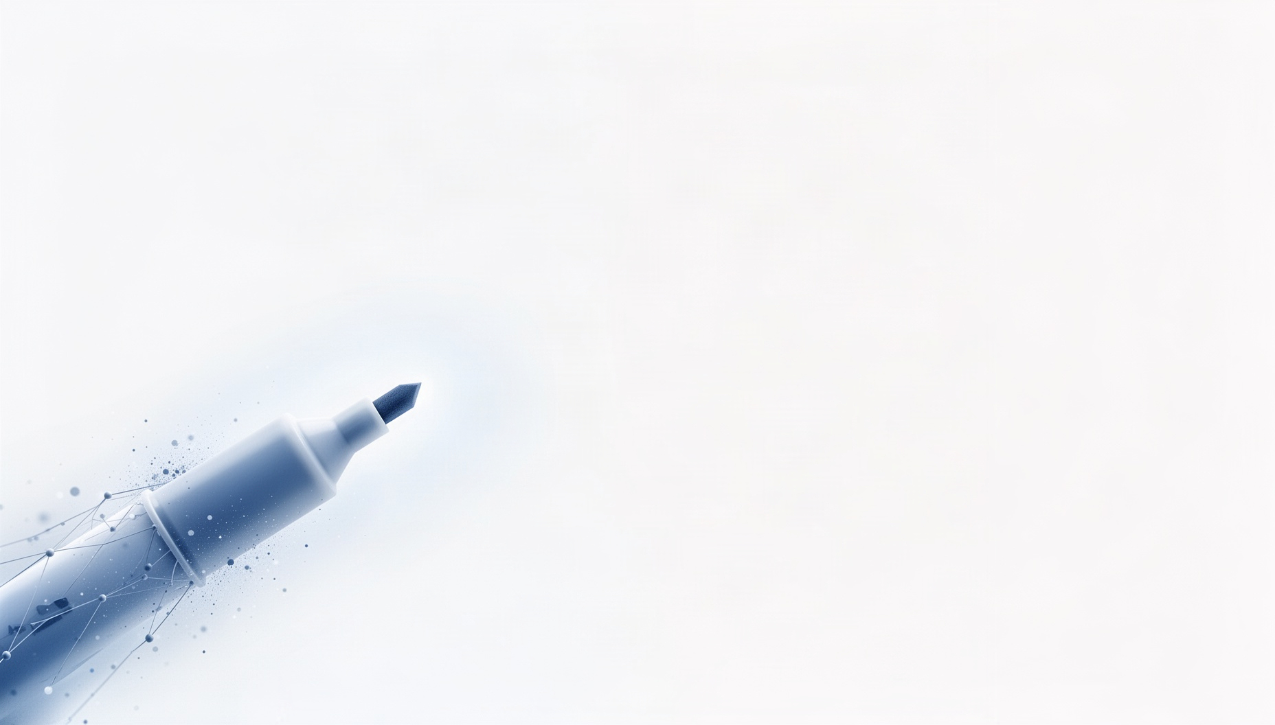Light blue PowerPoint background with a holographic marker tip in opposite corners, white