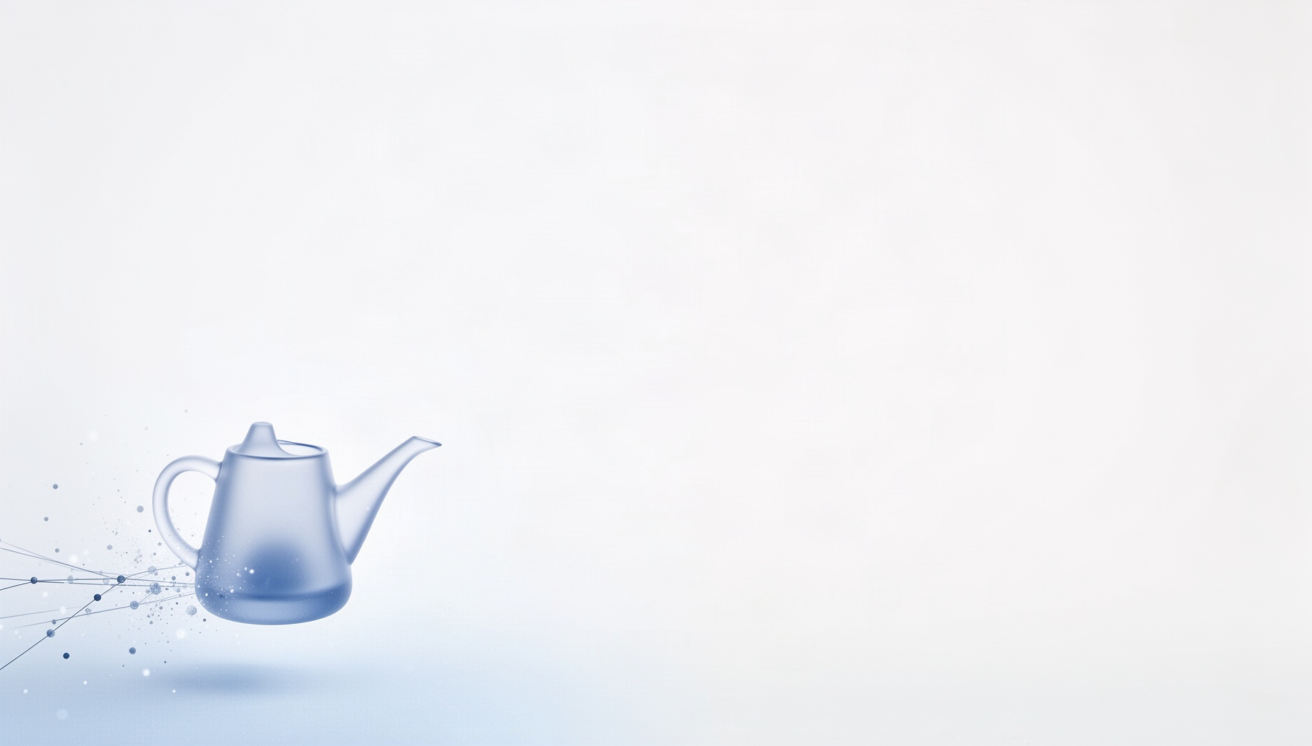 Japan slide background with a holographic pouring bowl in opposite corners, white