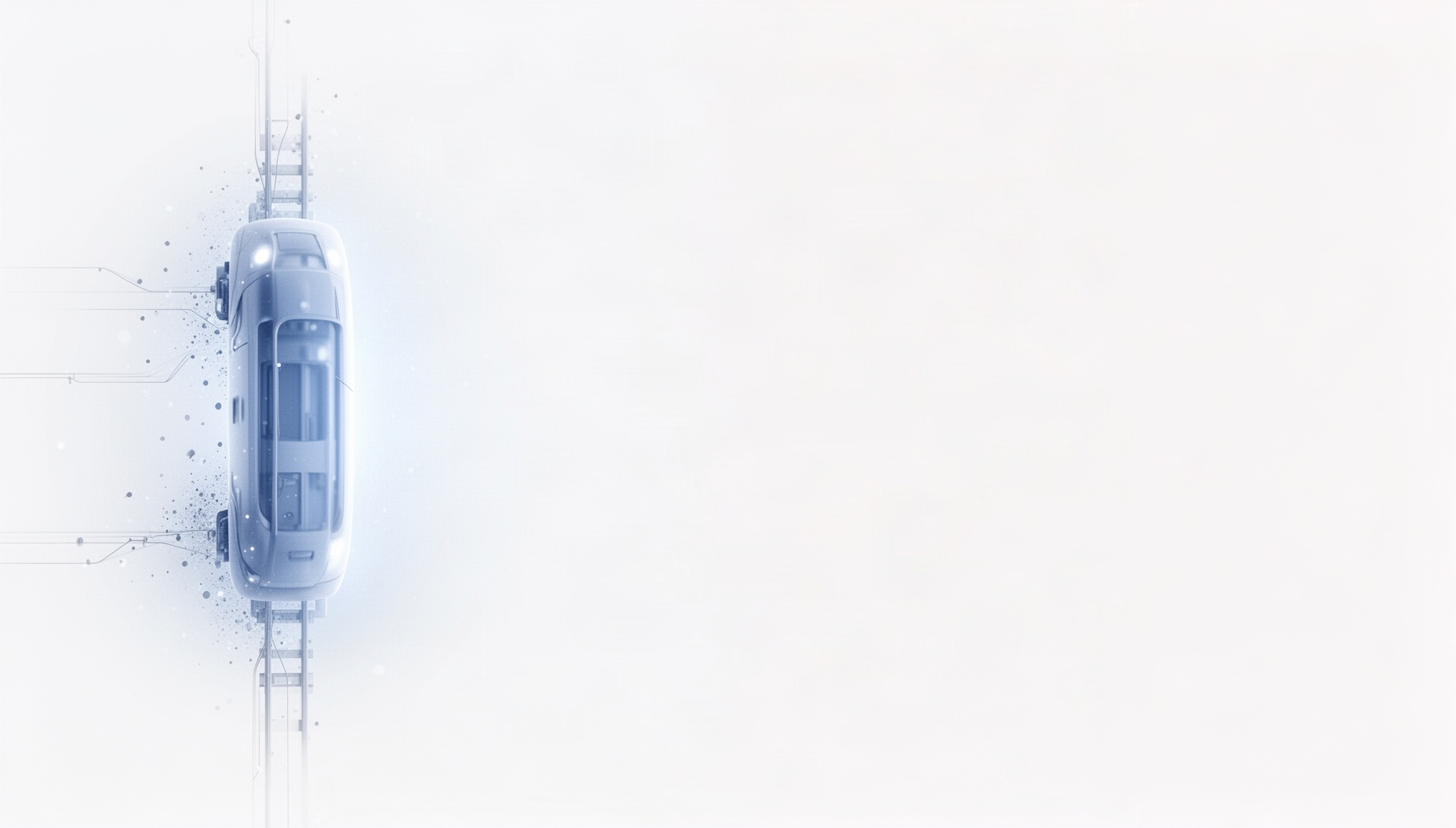 Fitness PowerPoint background with a holographic crossover pulley on the left edge, white