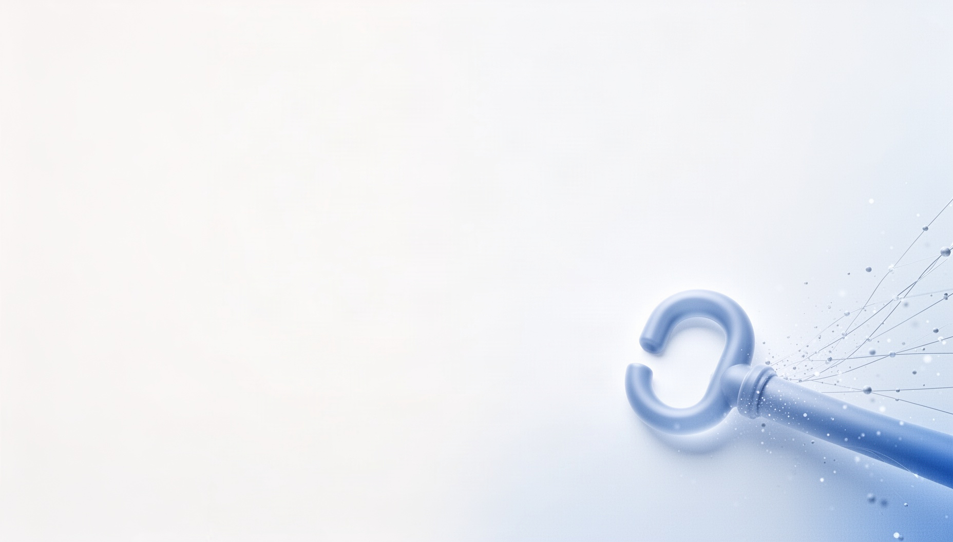 Fitness PowerPoint background with a holographic cable hook in opposite corners, white