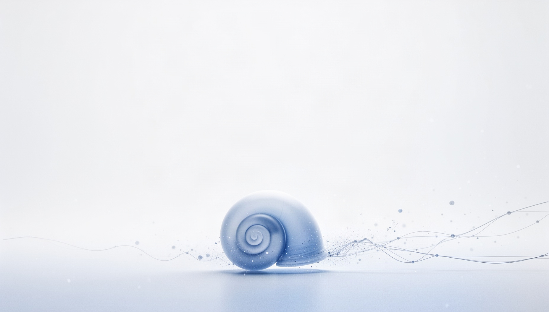 Anatomy PowerPoint background with a holographic cochlea along the bottom edge, white