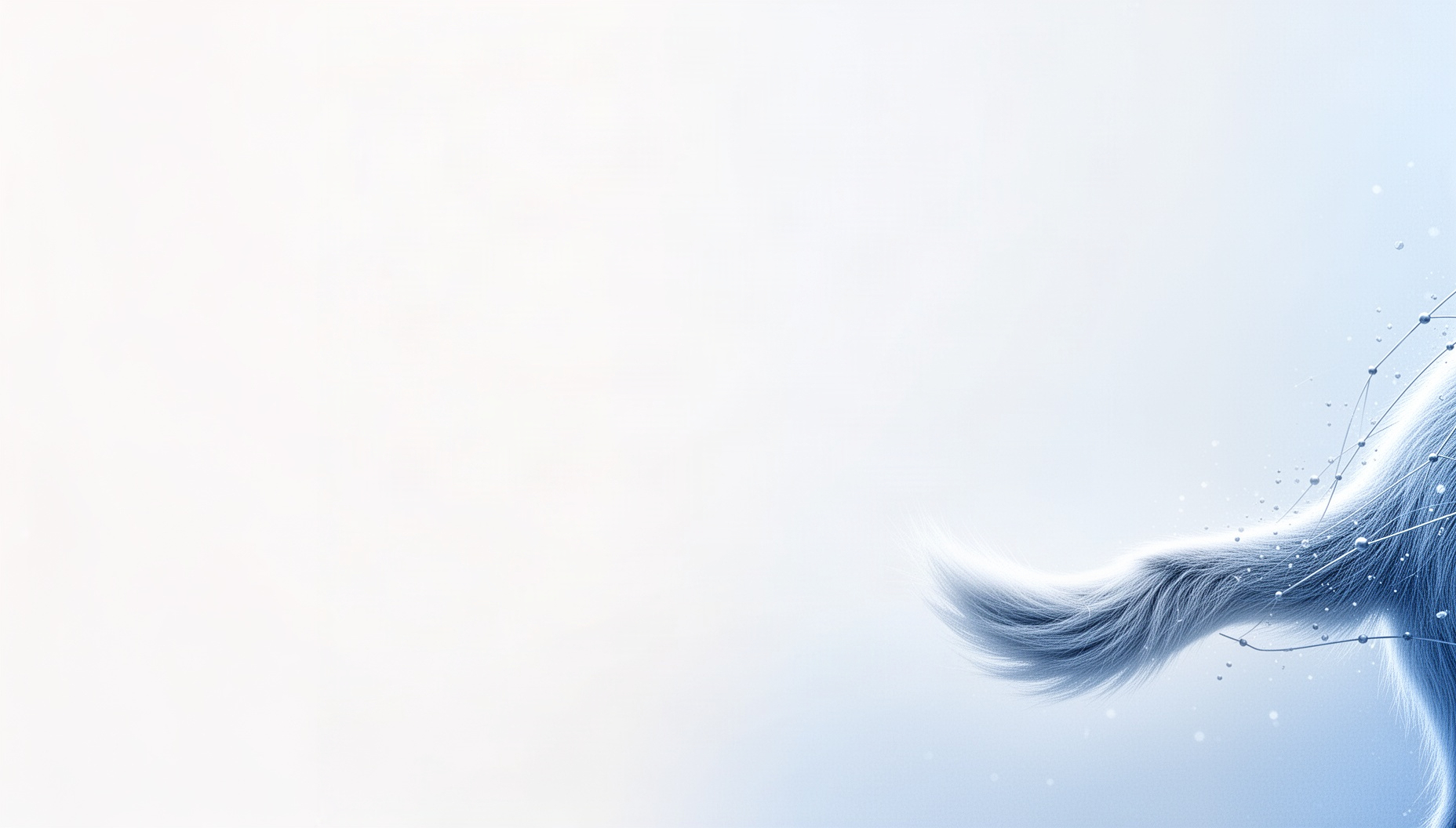 Goat PowerPoint background with a holographic goat tail in opposite corners, white
