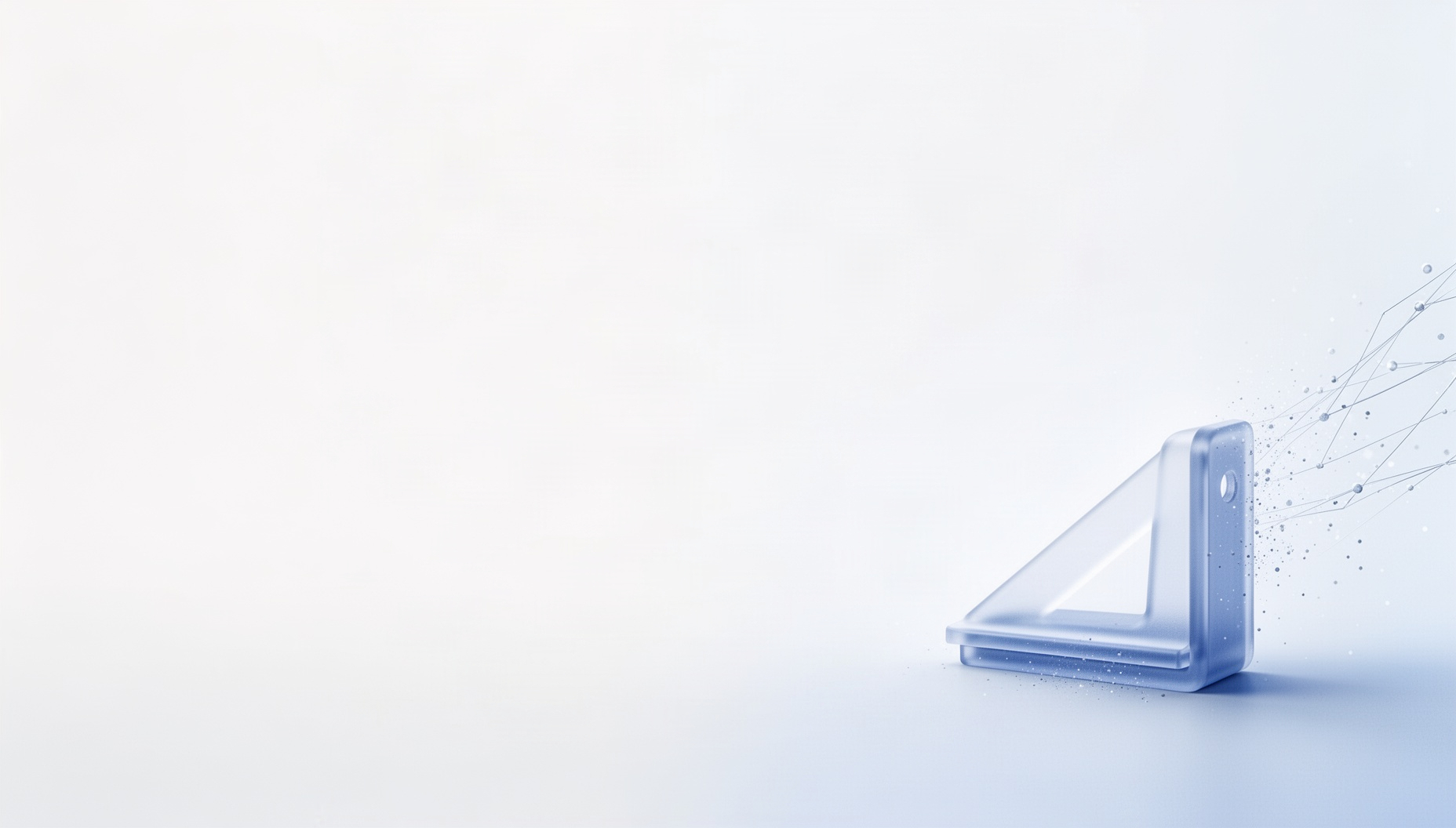 Business presentation background with a holographic lectern in opposite corners, white