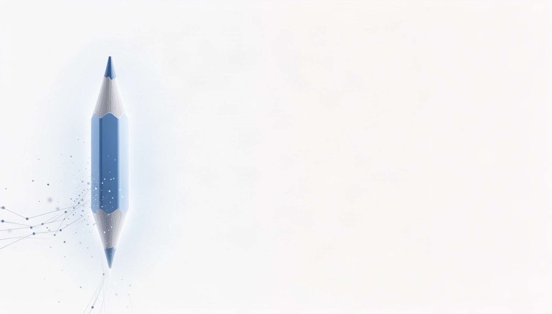 School powerpoint background with a sharpened pencil on the left edge, white