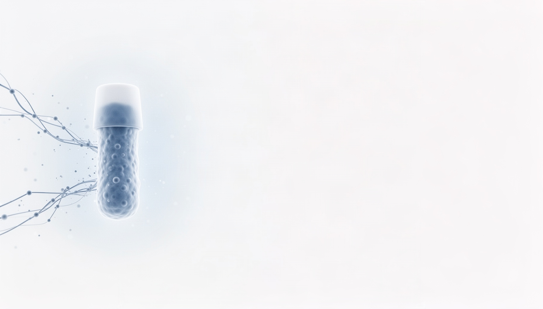 Light blue slide background with a microtubule on the left edge, white