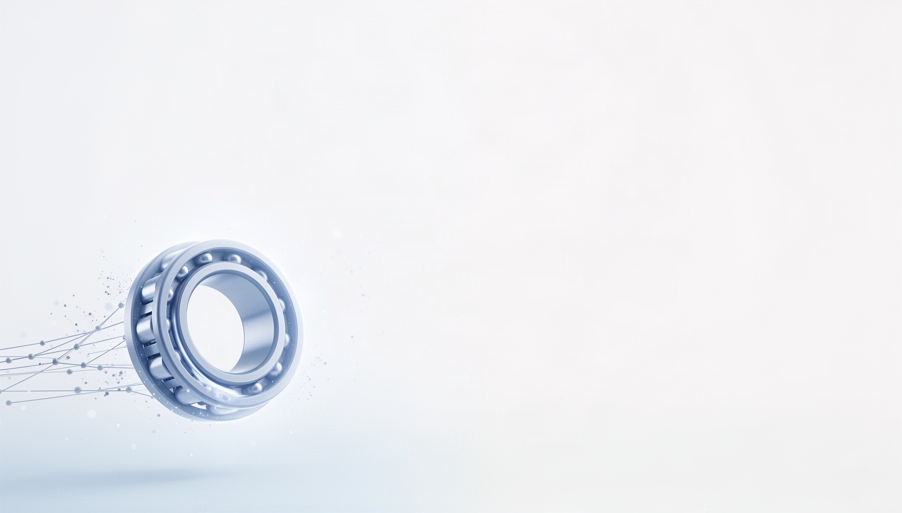 Construction presentation background with a holographic bridge roller bearing in opposite corners, white
