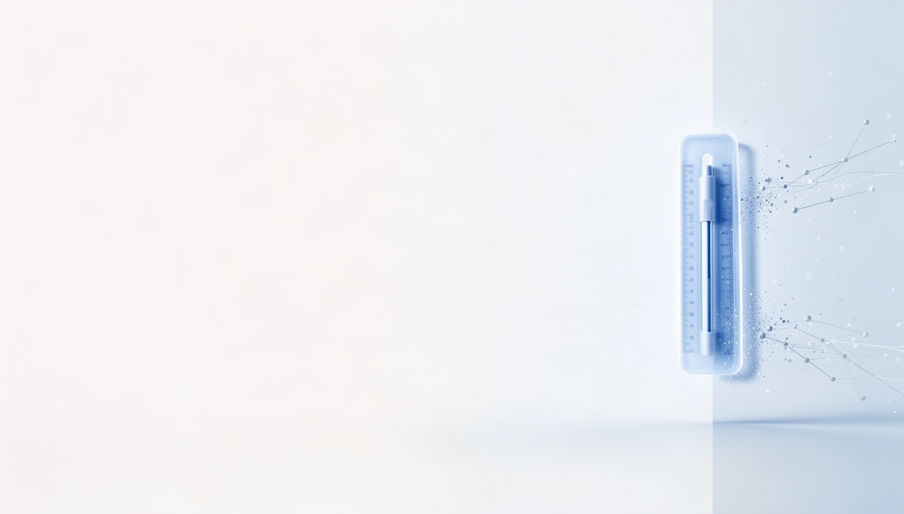 Math background for slides with a holographic algebra strip on the right edge, white
