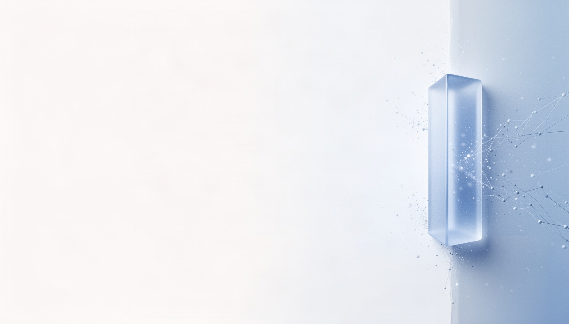 Industrial PowerPoint background with a holographic relief riser on the right edge, white