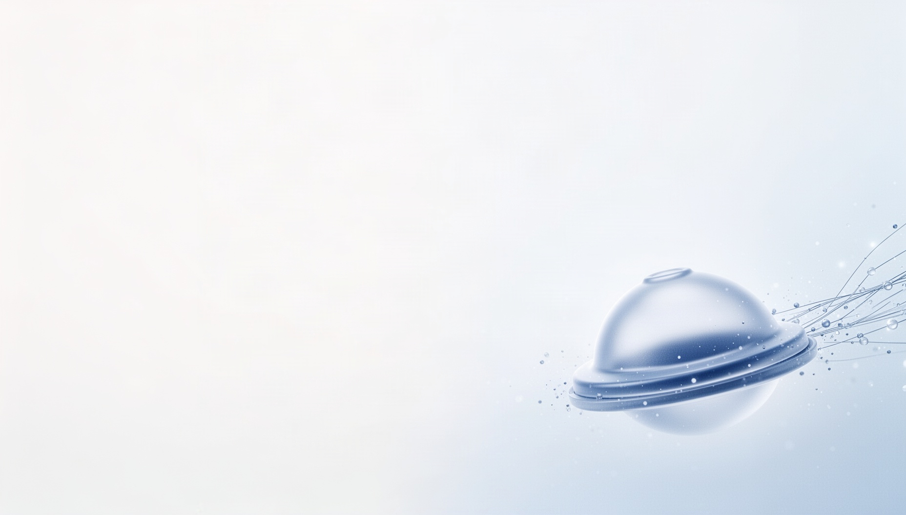 Industrial PowerPoint background with a holographic rupture disk in opposite corners, white