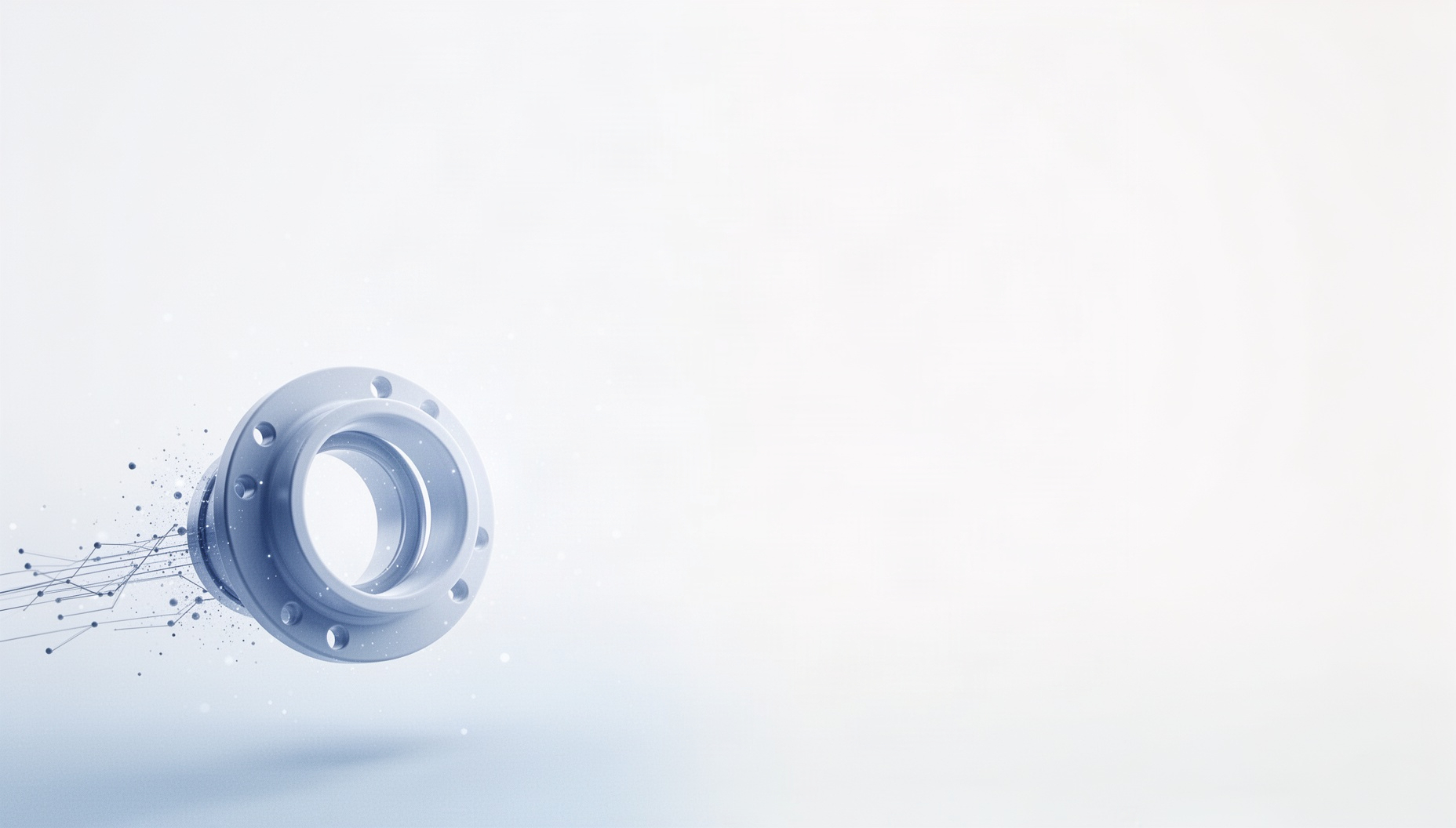 Telecommunication powerpoint background with a holographic waveguide in opposite corners, white
