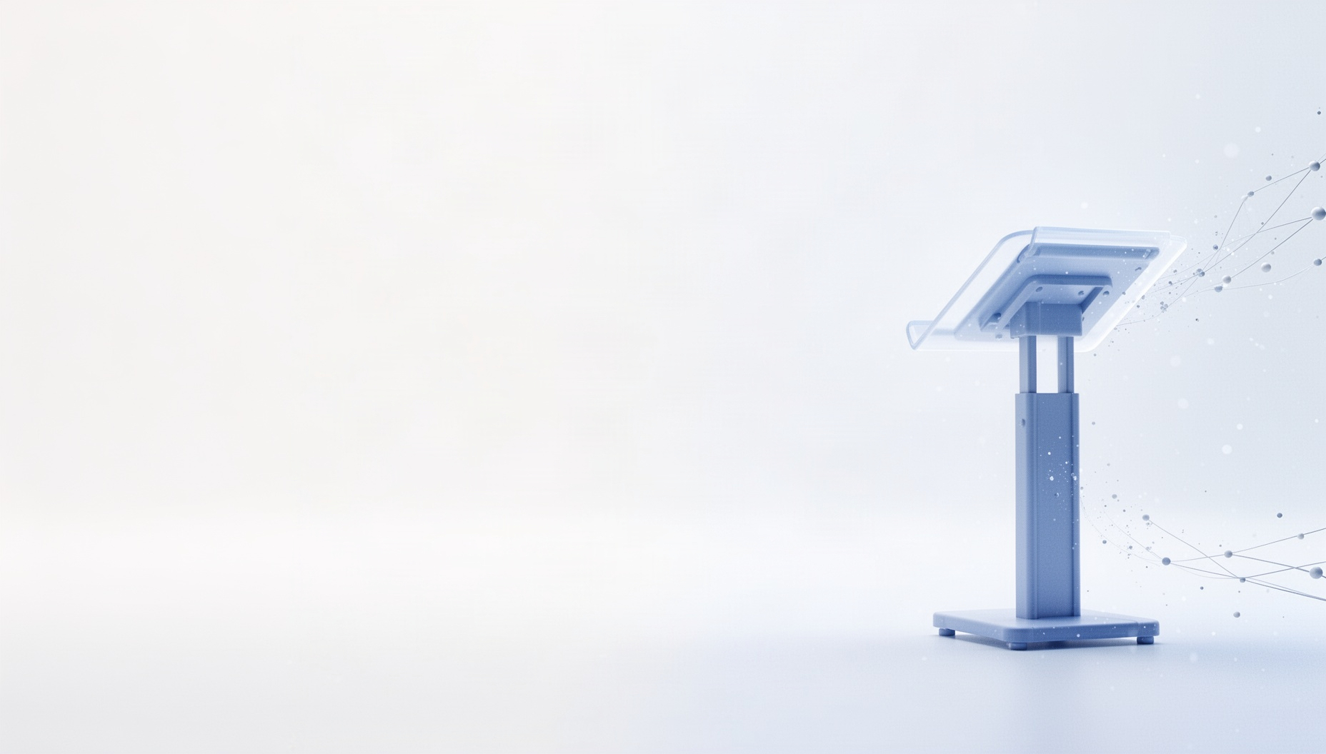 Mentoring PowerPoint background with a pale blue workshop lectern on the right edge, white