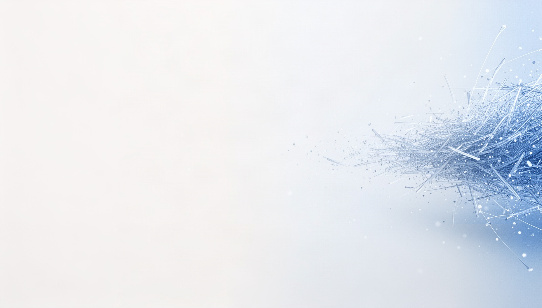 Book powerpoint background with a drift of light filaments on the right edge, white