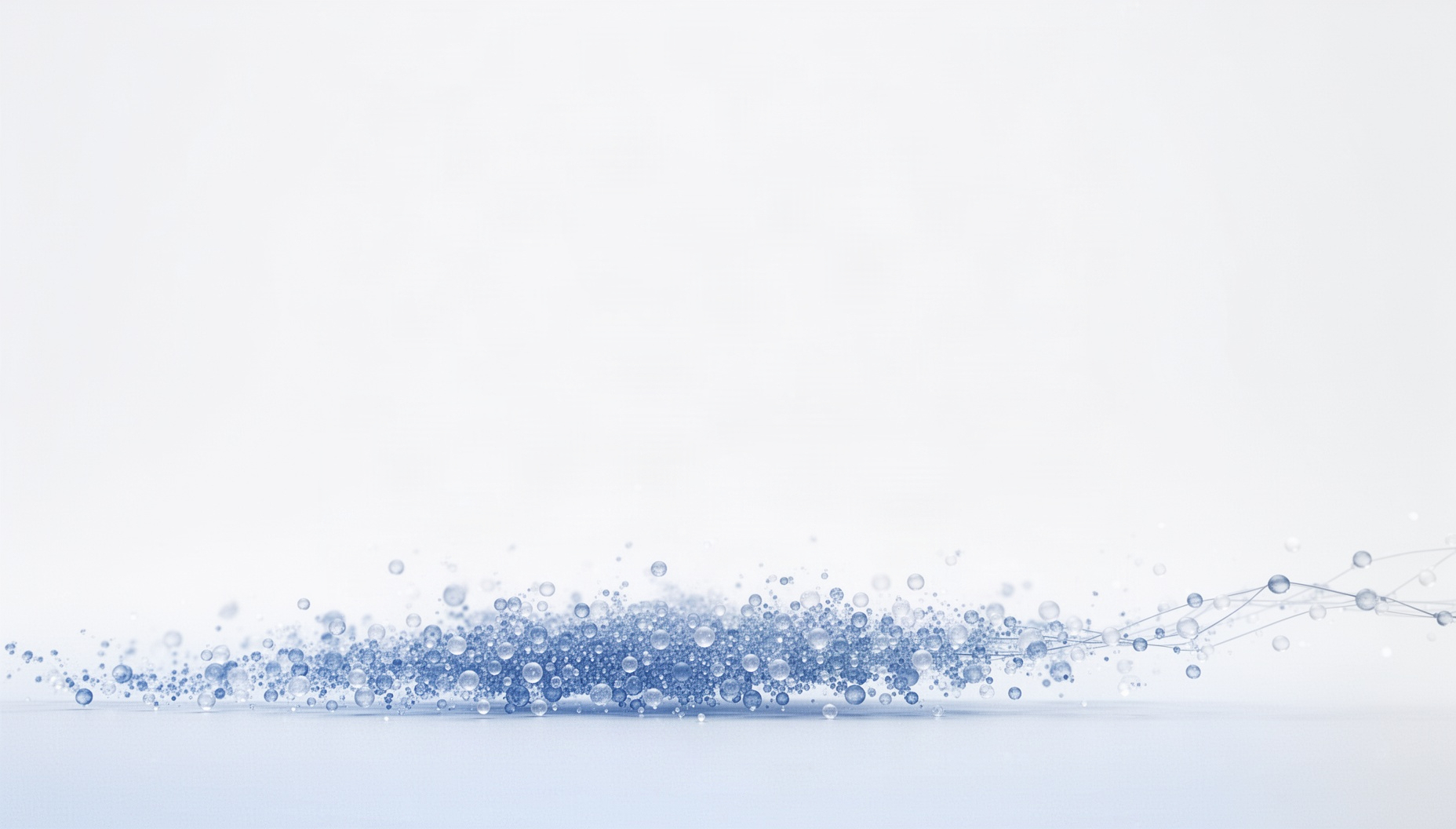 Book powerpoint background with a scatter of translucent beads along the bottom edge, white